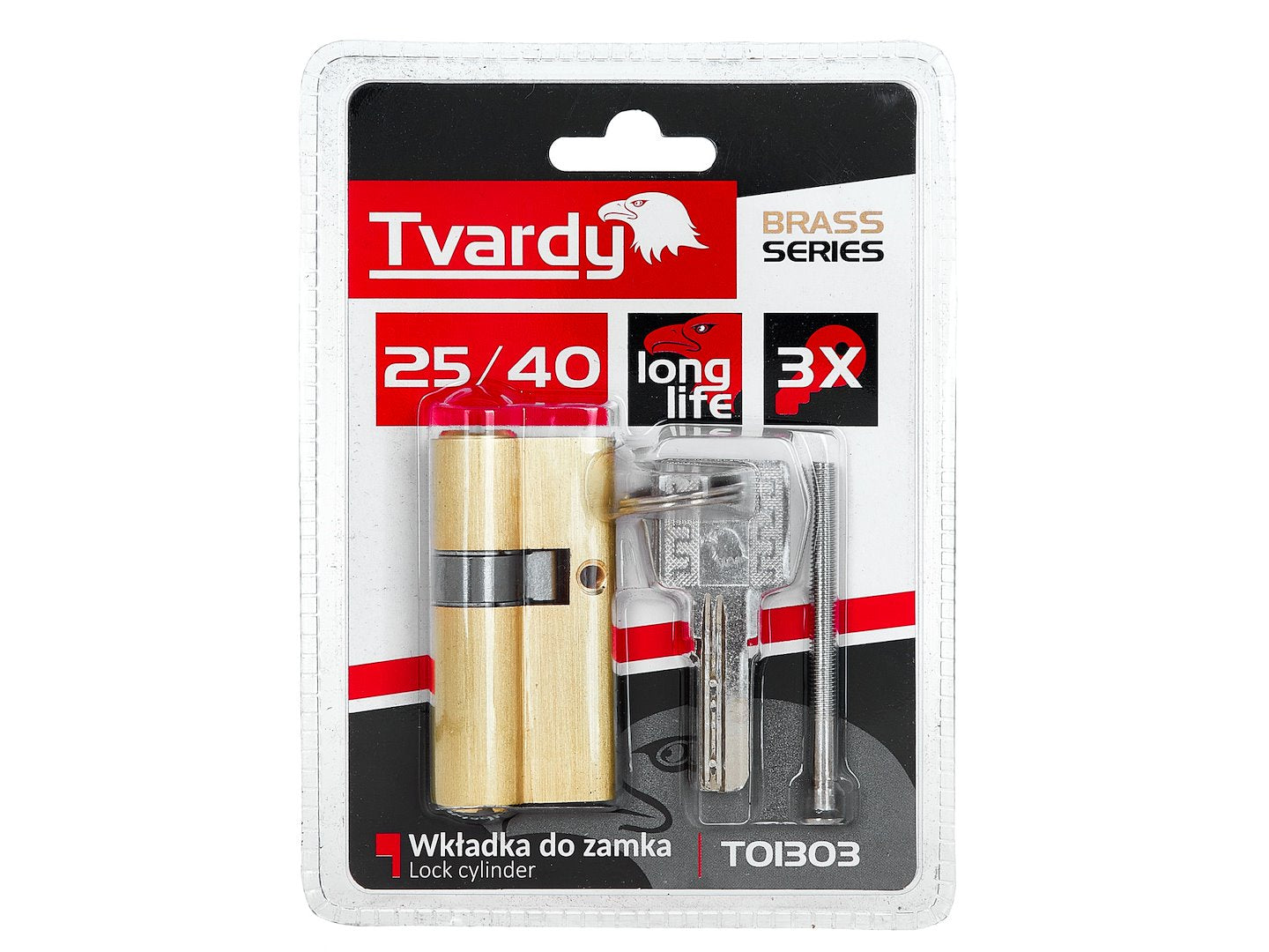 Lock cylinder insert 25/40 (brass-colored)