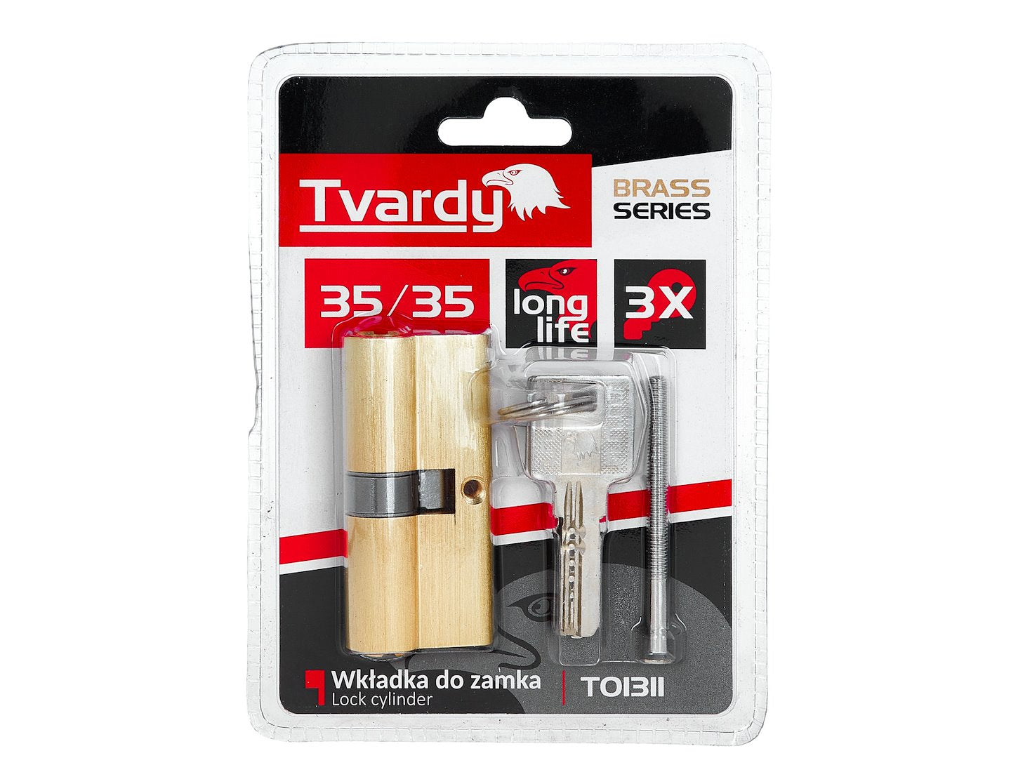 Lock cylinder insert 35/35 (brass color)
