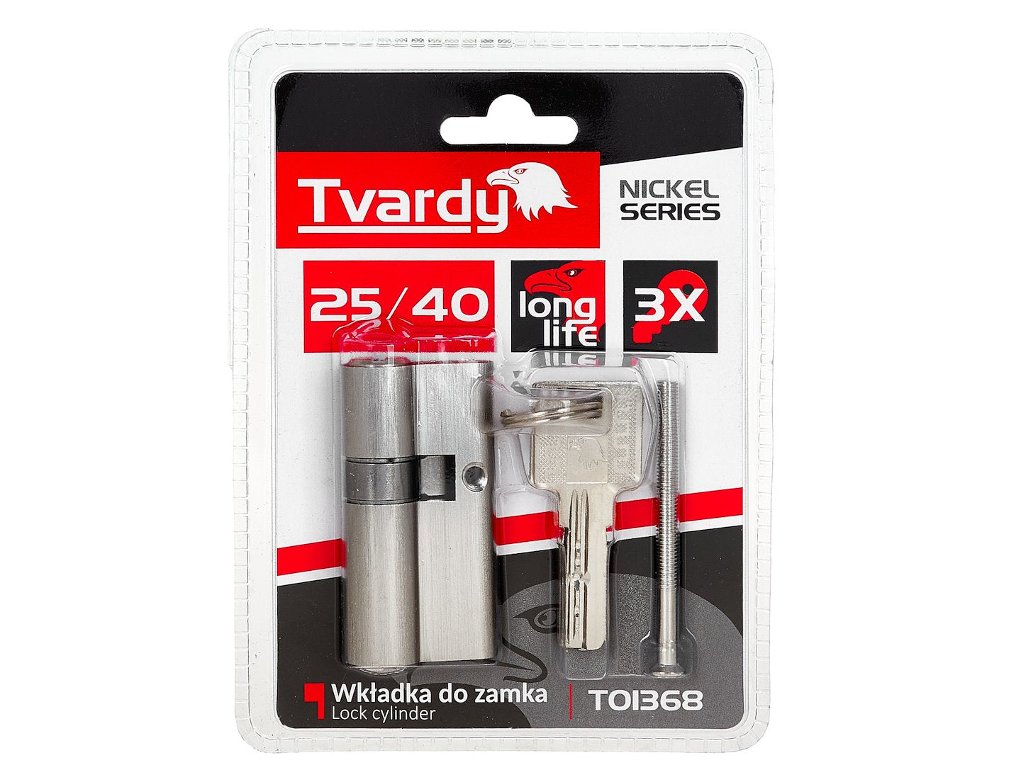 Lock cylinder insert 25/40 (nickel color)