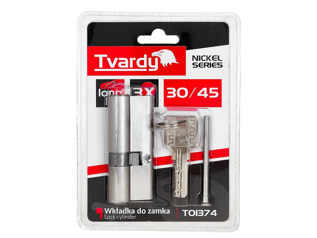 Lock Cylinder Insert 30/45 (Nickel Color)