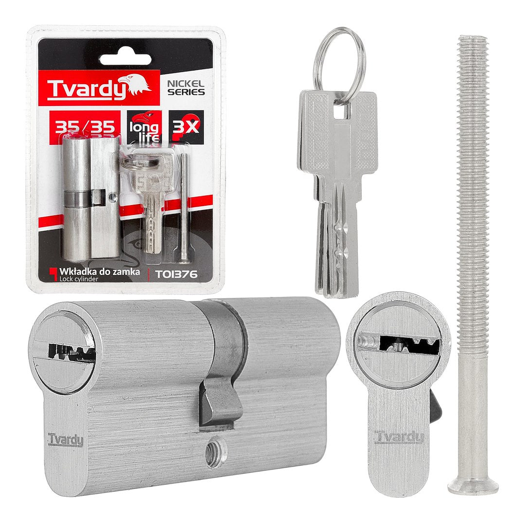 Lock Cylinder Insert 35/35 (Nickel Color)