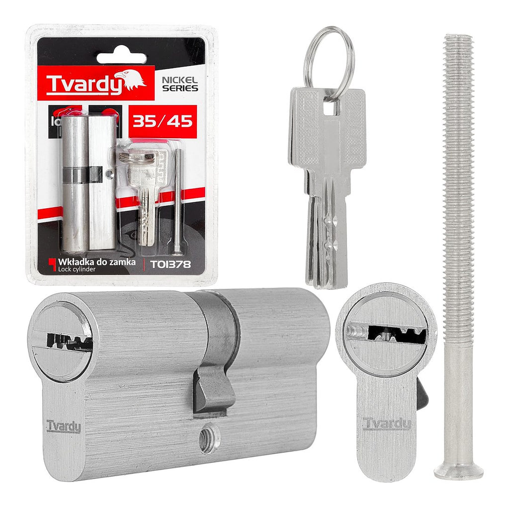Lock Cylinder Insert 35/45 (Nickel Color)
