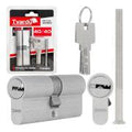 Lock cylinder insert 40/40 (brushed nickel color)