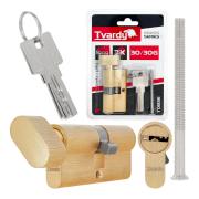 Lock cylinder insert with knob 30/30k (brass color)