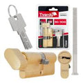 Lock cylinder insert with knob 30/30k (brass color)