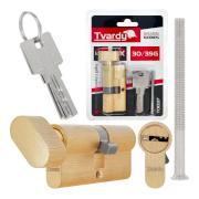 Lock cylinder insert with knob, 30/35k (brass color)