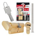 Lock cylinder insert with knob 30k/35 (brass color)