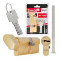 Lock cylinder insert with knob 30/45k (brass color)