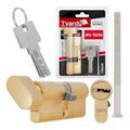 Lock cylinder insert with knob 30/50k (brass-colored)