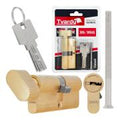 Lock cylinder insert with knob 35/35k (brass color)