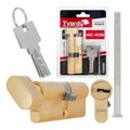 Lock Cylinder Insert with Knob 40/40k (brass color)