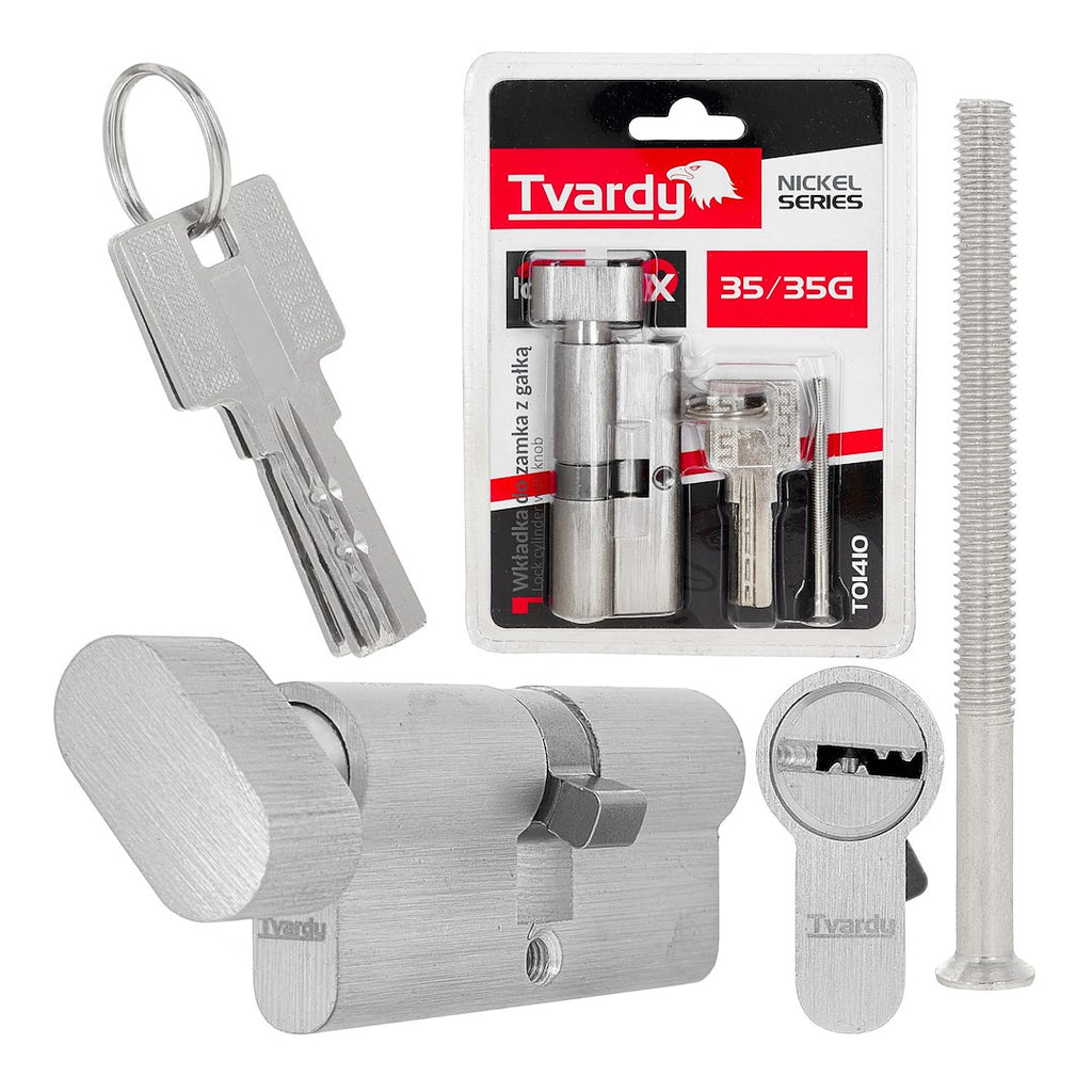 Lock cylinder insert with knob 35/35k (nickel color)
