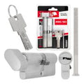 Lock cylinder insert with knob 45k/50 (nickel color)