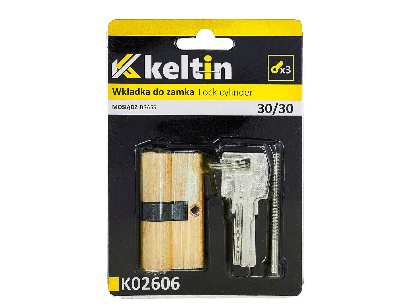 Lock cylinder insert 30/30 (brass color)