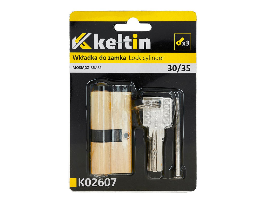 Lock cylinder insert 30/35 (brushed brass)