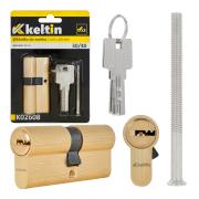 Lock cylinder insert 30/40 (brushed brass)