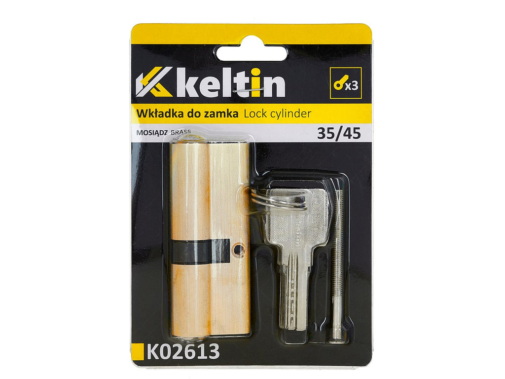 Lock cylinder insert 35/45 (brass color)