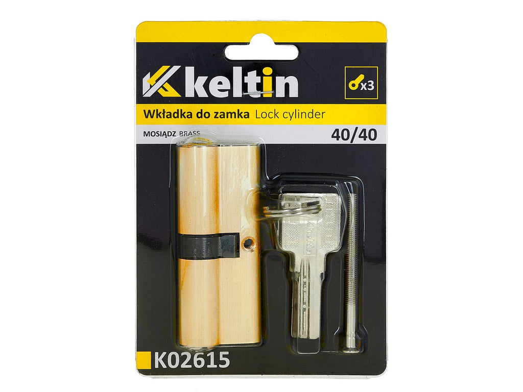 Lock cylinder insert 40/40 (brass color)