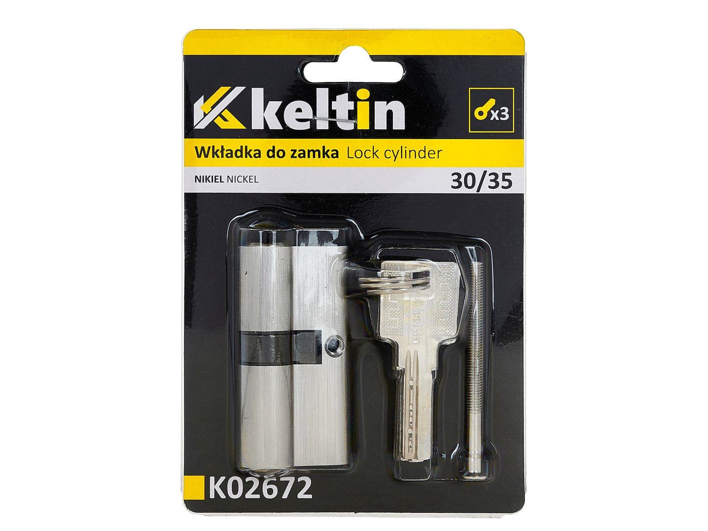 Lock Cylinder Insert 30/35 (Nickel Color)