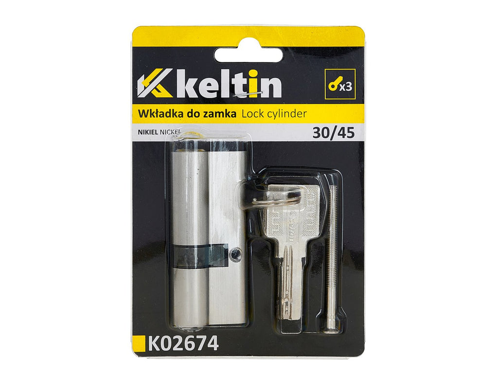 Lock Cylinder Insert 30/45 (nickel color)