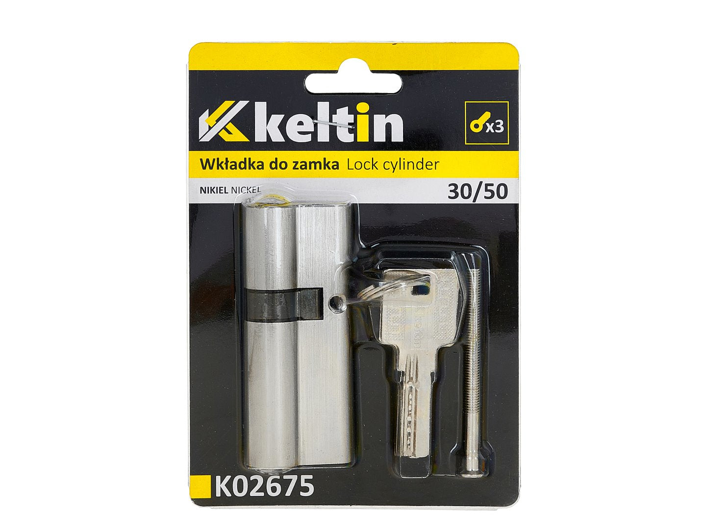 Lock cylinder insert 30/50 (nickel color)