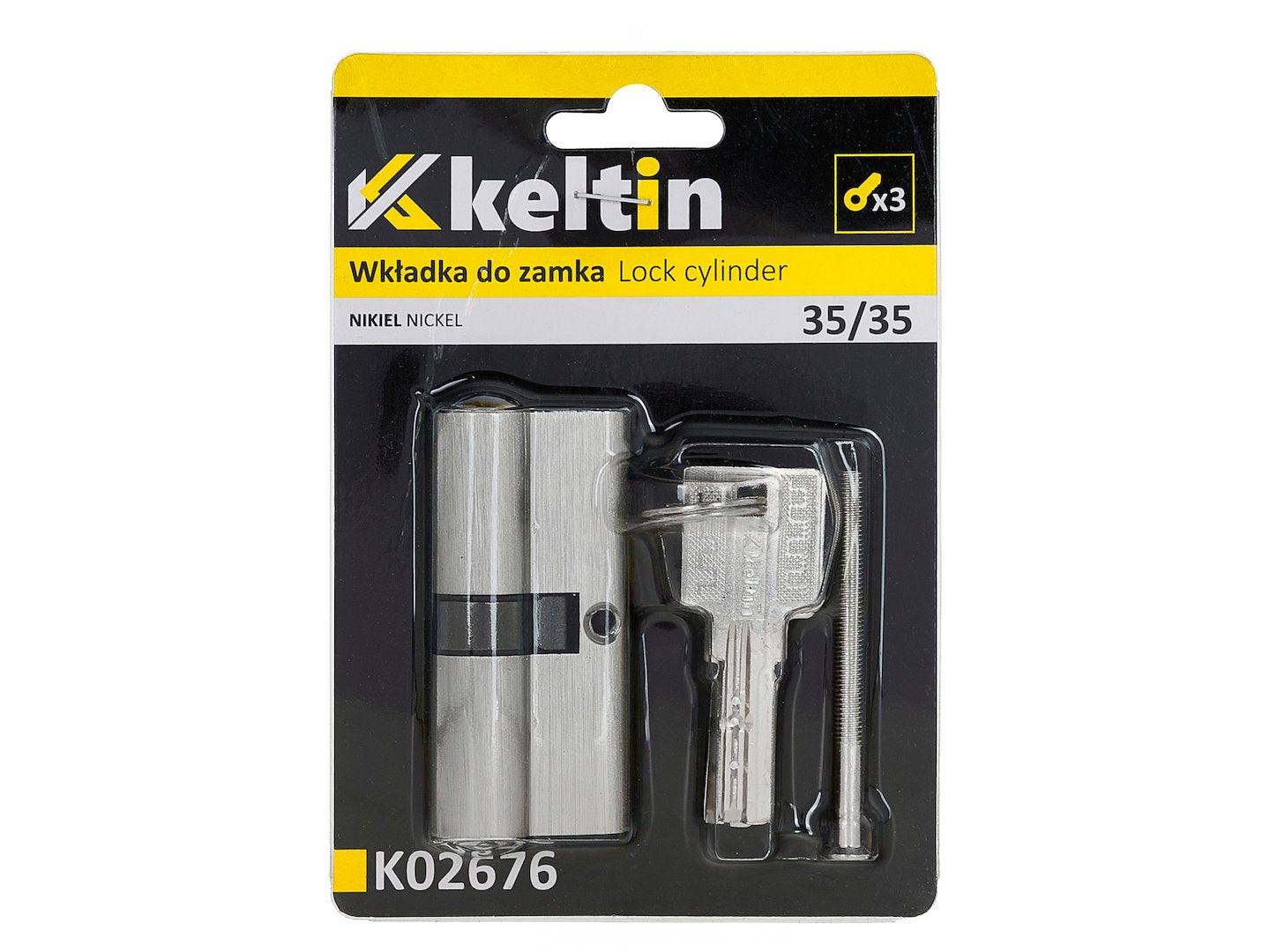 Lock cylinder insert 35/35 (nickel color)