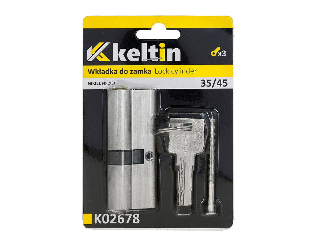 Lock cylinder insert 35/45 (nickel color)