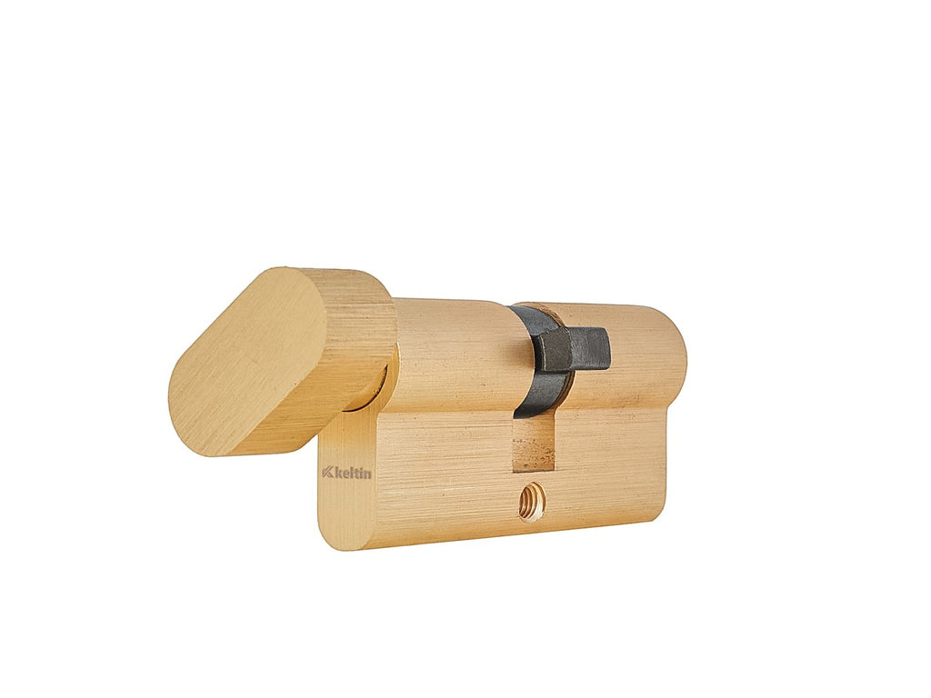 Lock Cylinder Insert with Knob 30/30k (Brass Color)