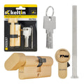 Lock cylinder insert with knob 30/35k (brass color)