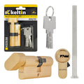 Lock cylinder insert with knob 30k/35 (brass-colored)