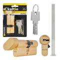 Lock Cylinder Insert with Knob 30/45k (brass color)