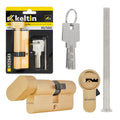 Lock Cylinder Insert with Knob 30/50k (brass color)