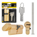 Lock cylinder insert with knob 30k/50 (brass color)