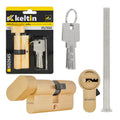 Lock Cylinder Insert with Knob 35/35k (Brass Color)