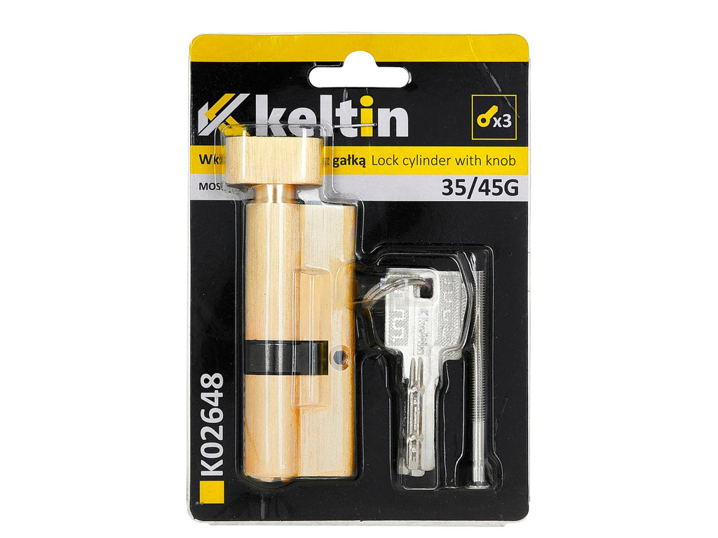 Wkładka do zamka z gałką 35/45G (kolor: mosiądz) (100)