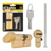 Lock cylinder insert with knob 35k/45 (brass color)
