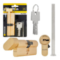Lock cylinder insert with knob 45/50k (brass color)