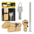 Lock cylinder insert with knob 45k/50 (brass color)