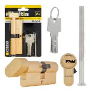 Lock cylinder insert with knob 45k/50 (brass color)