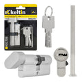 Lock Cylinder Insert with Knob 30k/35 (Nickel Color)