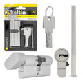 Lock Cylinder Insert with Knob 30k/45 (nickel color)