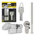 Lock Cylinder Insert with Knob 30/50k (nickel color)