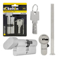 Lock cylinder insert with knob 35/35k (nickel color)