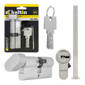 Lock cylinder insert with knob 40/40k (nickel color)