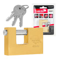 Brass hardened sliding pin padlock 60 mm BRASS-SERIES