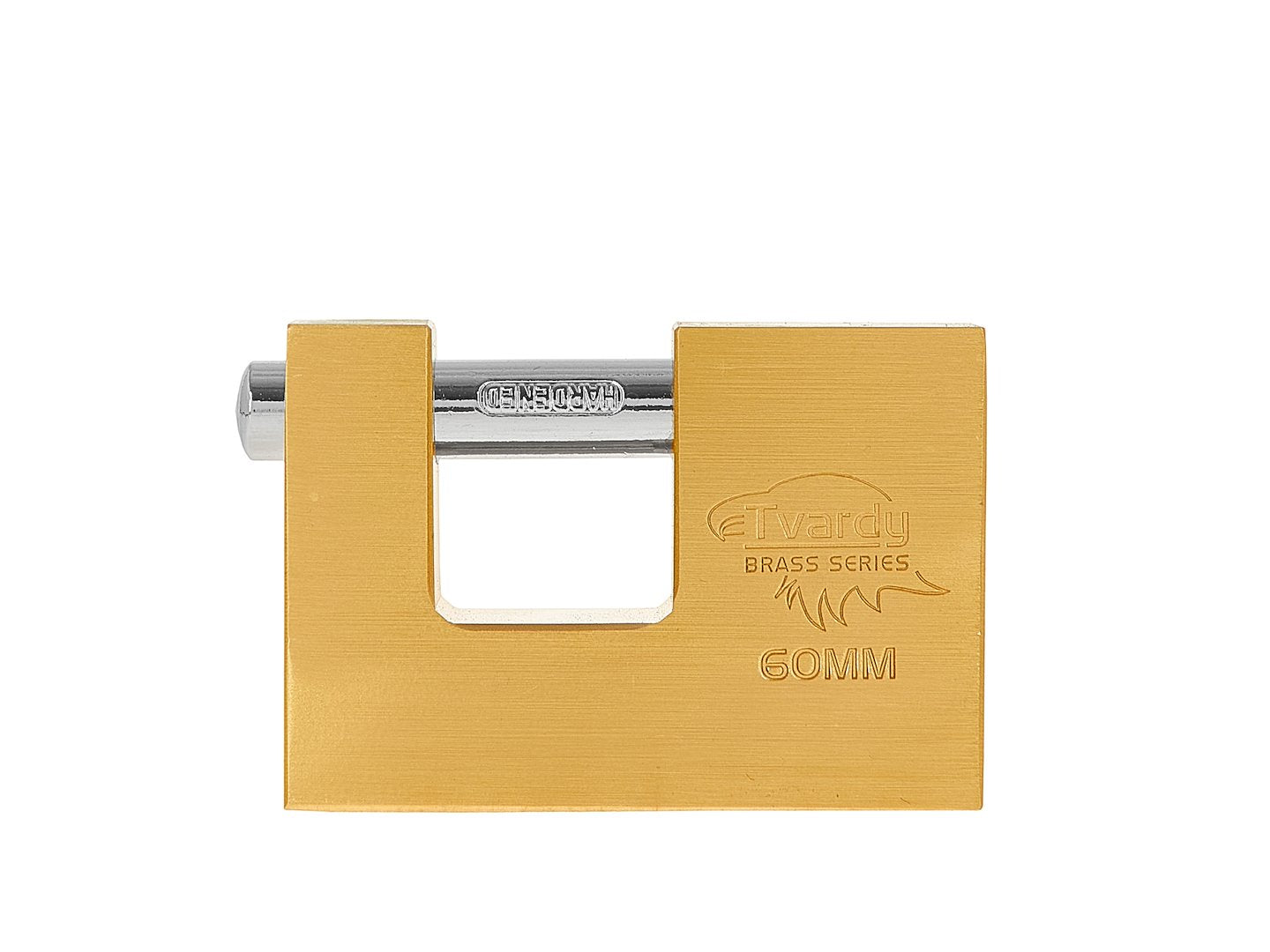 Brass hardened sliding pin padlock 60 mm BRASS-SERIES