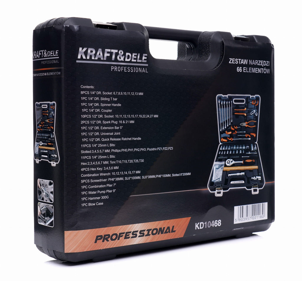 KRAFT&DELE 66-osaline tööriistakomplekt KD10468