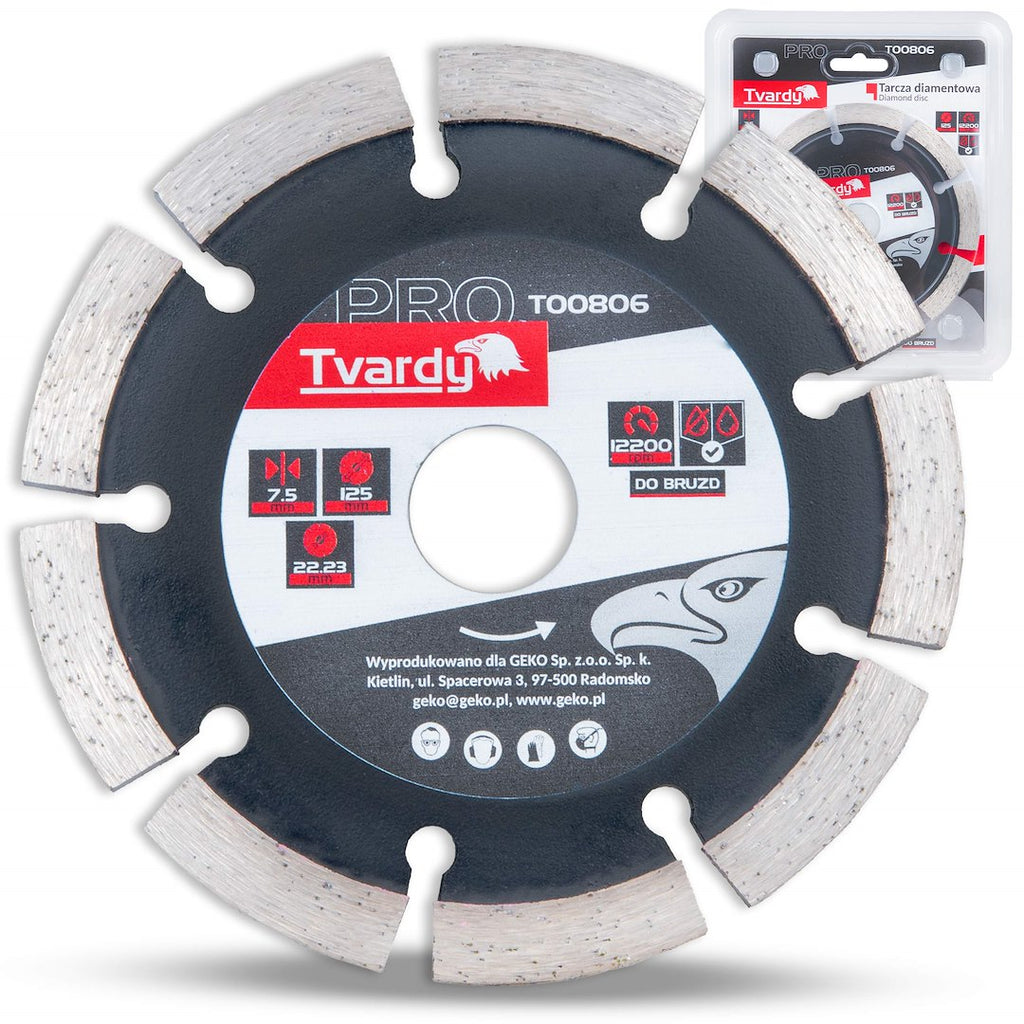Diamond wall-chaser blade 125 x 7.5 x 22.23 mm