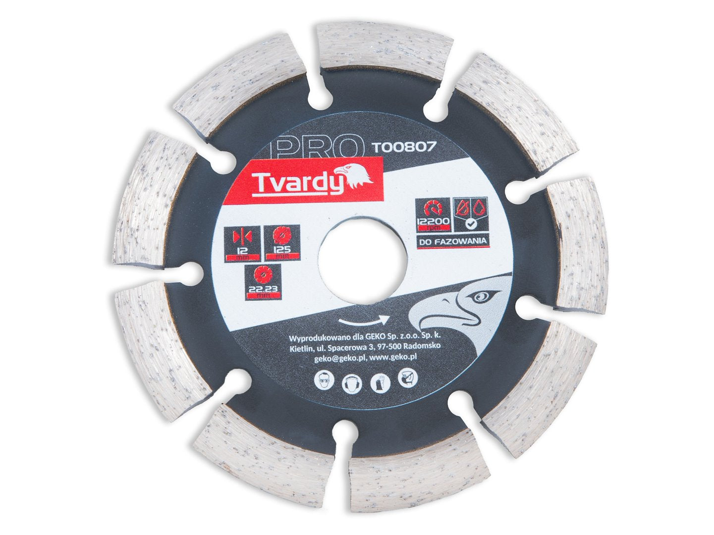 Diamond blade for crack chaser 125 x 12 x 22.23 mm