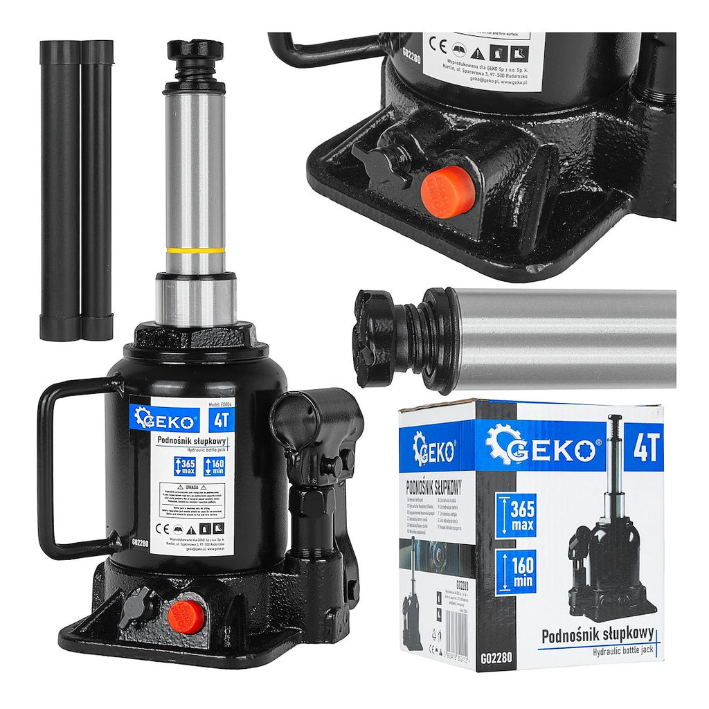 4T double-stage, low-profile bottle jack